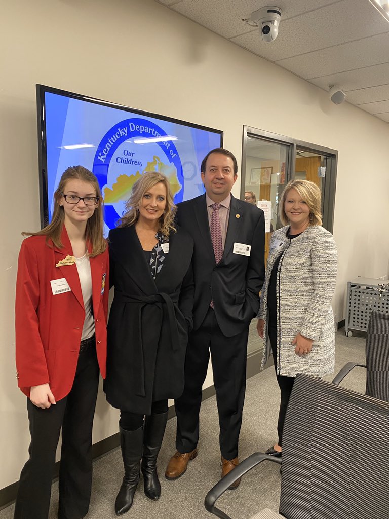 KYINSAGENT's tweet photo. KY Board of Education meeting this morning with  @ThompsonWind @MonroeCoATC and Skills USA state officer Christine Webb https://t.co/ZkgaplZIZe