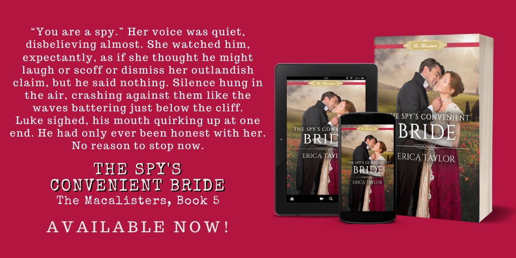 EricaTayor's tweet photo. The Spy's Convenient Bride is here!! #Kindle, #KindleUnlimited, &amp; Paperback are all live!
Regency Indiana Jones + Da Vinici Code + James Bond + a little reverse Bourne Identity
#ReadaRegency #amreadingromance #NewRelease 
https://t.co/vCVuWgTXvU https://t.co/UJpvkBEy3r