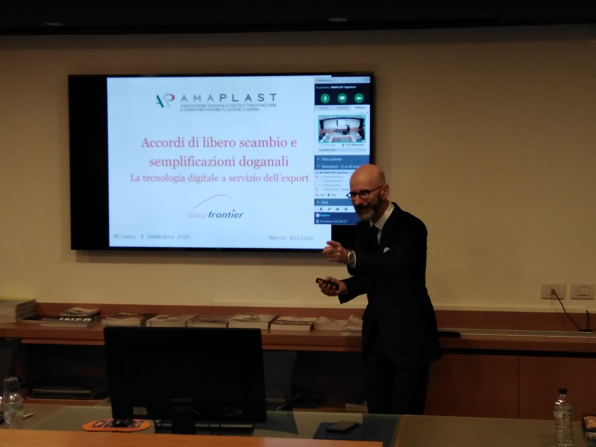 AMP_Amaplast's tweet photo. Oggi in #Amaplast si svolge un incontro formativo sulle procedure di rilascio del certificato #EUR1 con esperti #Easyfrontier https://t.co/uGl9izI2x8