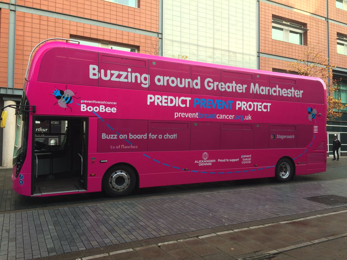 UOMBenefits's tweet photo. Proud to have supported @wearepreventBC in the past year with getting their #BoobeeBus on campus and @mandytootill #TwinPeaks show @mcrmuseum that raised over £1300! #WorldCancerDay2020 https://t.co/amkORSqpiF