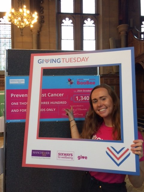 UOMBenefits's tweet photo. Proud to have supported @wearepreventBC in the past year with getting their #BoobeeBus on campus and @mandytootill #TwinPeaks show @mcrmuseum that raised over £1300! #WorldCancerDay2020 https://t.co/amkORSqpiF