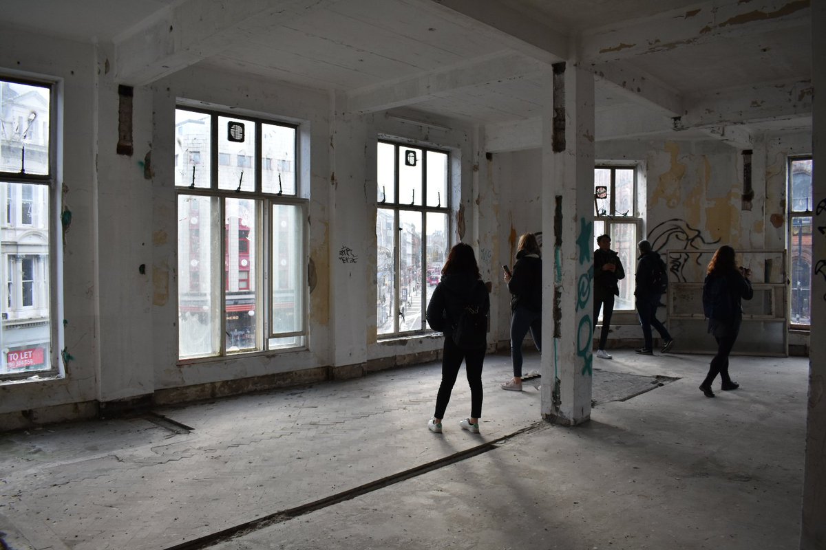 futureurban_qub's tweet photo. InfraSpace is back on tour!

This time, we are in Belfast and have just been treated to a tour around the former Bank of Ireland building, courtesy of Graeme at @consarc_design https://t.co/1iw2dZ7l2y