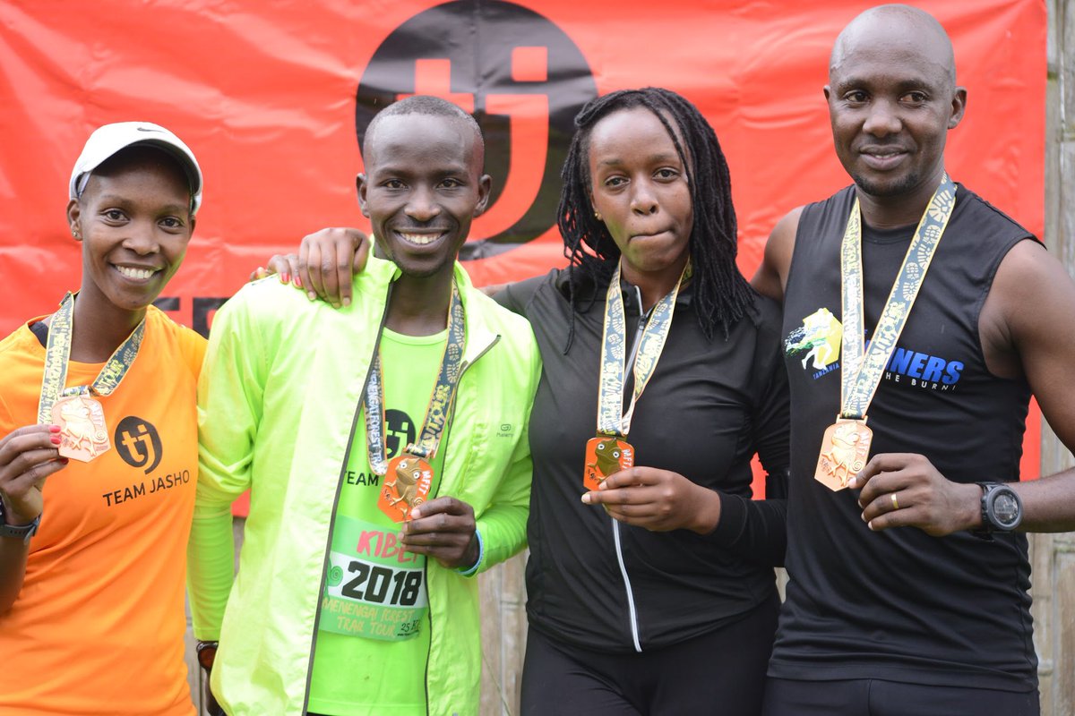 TeamJashoKE's tweet photo. Utamu wa mbio ni chuma 🎖
Congratulations @WakiniMwangi @KLtalai @flossycheruiyot @WenceslausT #MFTT #TeamJashoKE https://t.co/2c0B918mqy