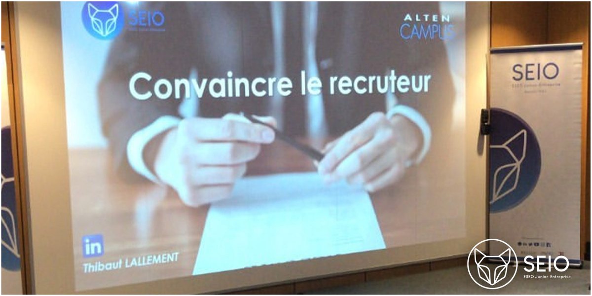 SEIO_JE's tweet photo. Un entretien d'embauche, ça se prépare ! 👔

Jeudi dernier, Thibaut Lallement était présent à @Groupe_ESEO afin de nous transmettre les bonnes méthodes pour "Convaincre le recruteur".

Un grand merci à @Alten_Recrute !

#TeamSEIO 🦊 #WeAreJE https://t.co/zRyv5JFvmH