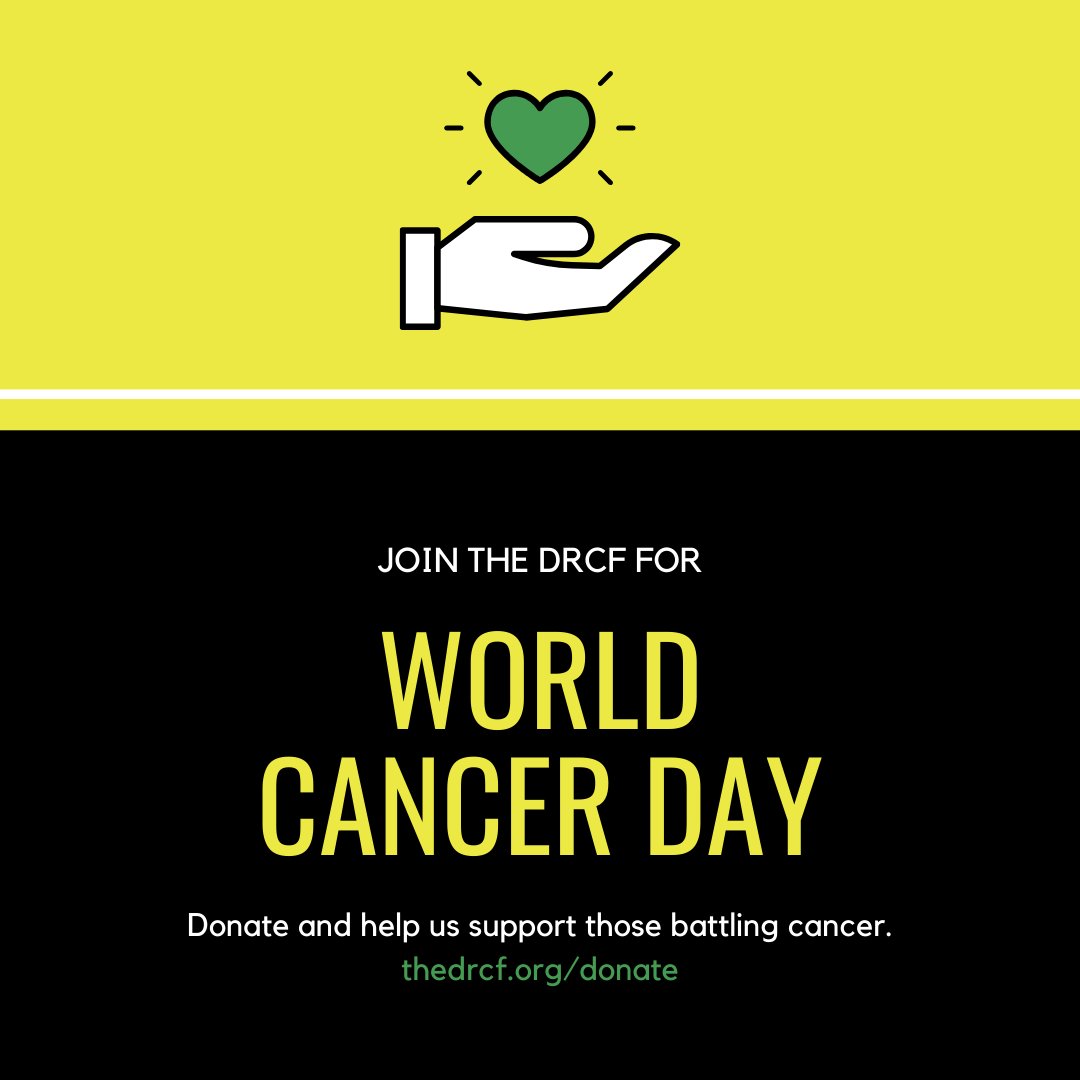 the_DRCF's tweet photo. Join us in recognizing World Cancer Day on Feb. 4 - this year's theme is #IAmIWill. Help us commit to a world without cancer. Support the DRCF today to make a difference for people with cancer in our community.

https://t.co/8Y19hFjgjD
 
#worldcancerday https://t.co/r43vHGM79C