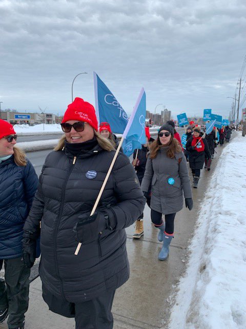 Teachers walking the strike line