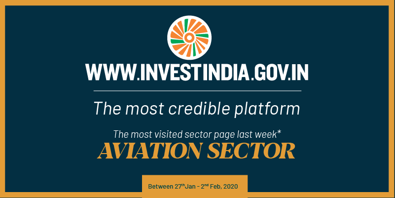 investindia's tweet photo. #SectorOfTheWeek
Aviation sector was the most visited sector page last week on @investindia's website - the most credible platform for investment information. Explore more about this sector. Visit https://t.co/55WxiCZN8z NOW! @MoCA_GoI @HardeepSPuri @PMOIndia https://t.co/6q8y5kcpJY