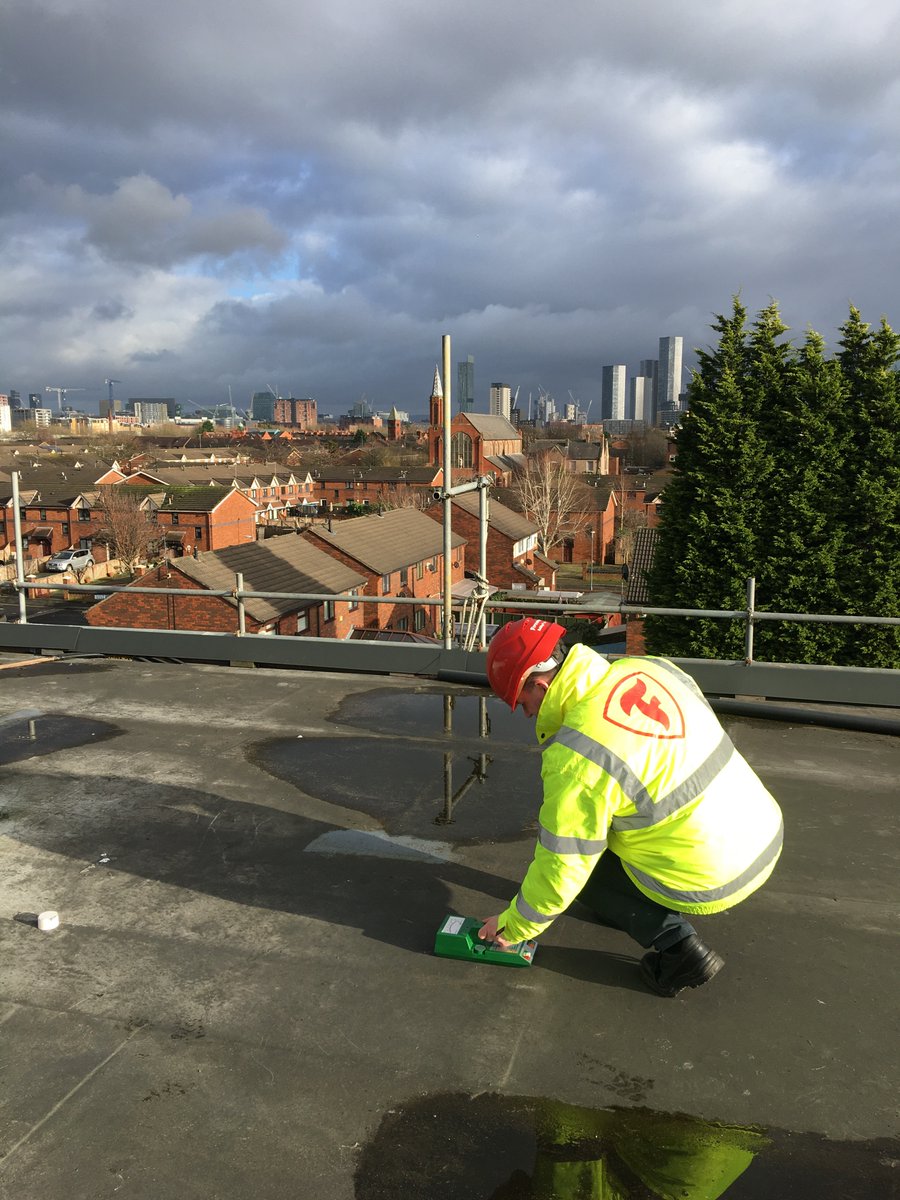 Our Tech Team are out on site today conducting a roof survey.  Have you a flat roof on a commercial building that needs surveying?  Contact us on 01606 552026 to see if we can help.
