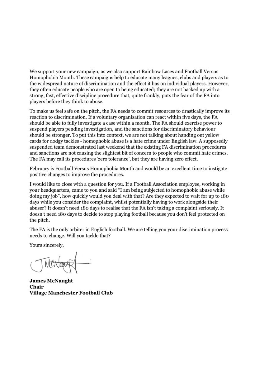 Village Manchester FC tweet media