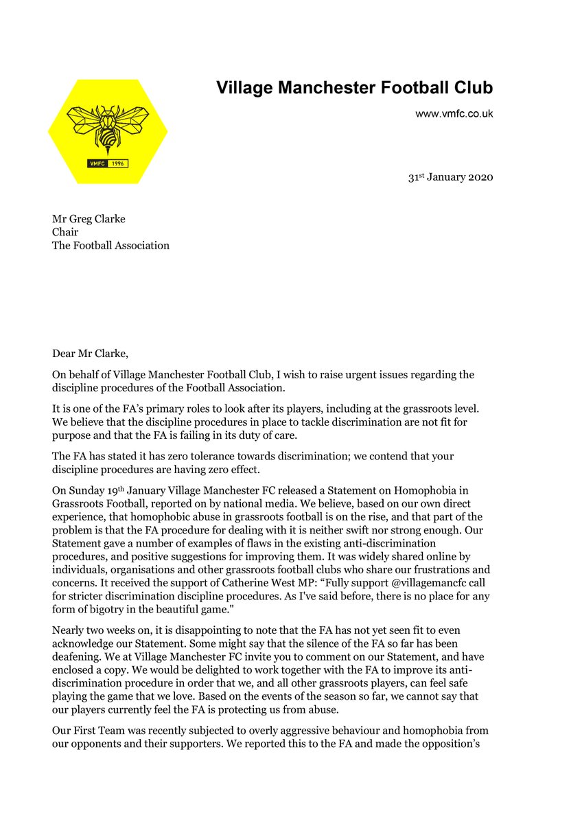 Village Manchester FC tweet media