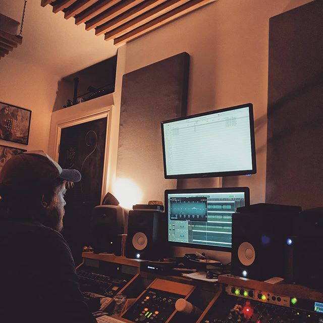 Flashback to the recording of Forward Emotion, when Michael Clarke was working his magic. We love that guy! 🥰 (go check out his music <a href="/sdprfssor/">Sad Professor</a> too!)