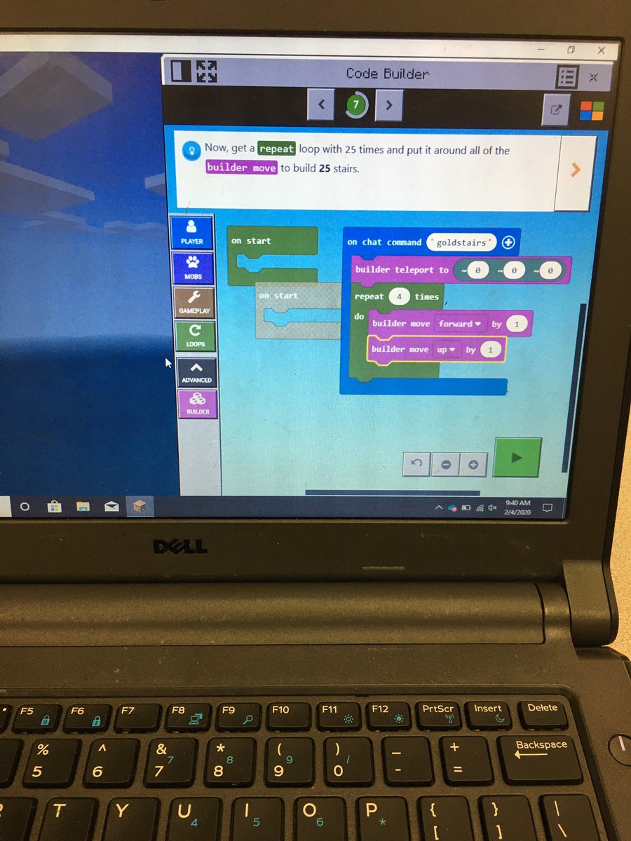 BradCol99728938's tweet photo. My students are doing something productive when they are finished with their Math Test. They are learning to code in Minecraft and loving it! Thanks Mr. Edwards @wbm_itrt for introducing this to us. Also, who wouldn’t want to see 1,000 chickens fall out of the sky? @WBMS5 https://t.co/2kwbErLgJ0