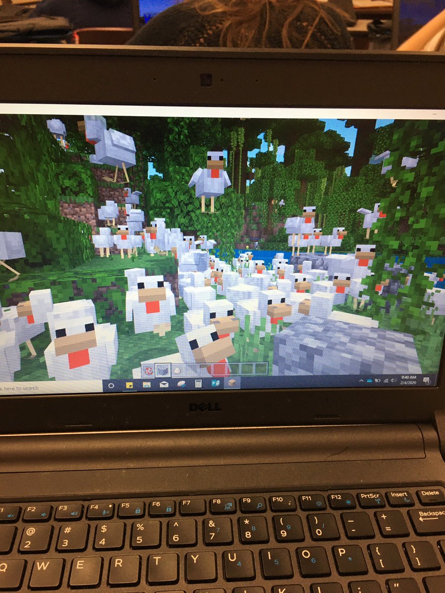 BradCol99728938's tweet photo. My students are doing something productive when they are finished with their Math Test. They are learning to code in Minecraft and loving it! Thanks Mr. Edwards @wbm_itrt for introducing this to us. Also, who wouldn’t want to see 1,000 chickens fall out of the sky? @WBMS5 https://t.co/2kwbErLgJ0
