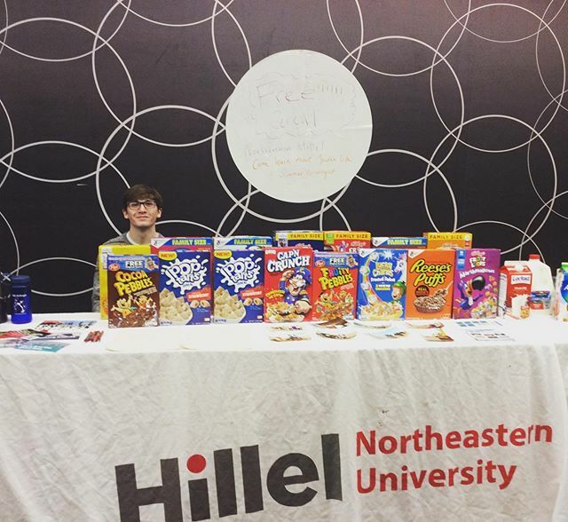 Northeastern Hillel Group is at Crossroads today! Enjoy variety of cereal and learn more about the group! @neuhillel ift.tt/2Or0uPA