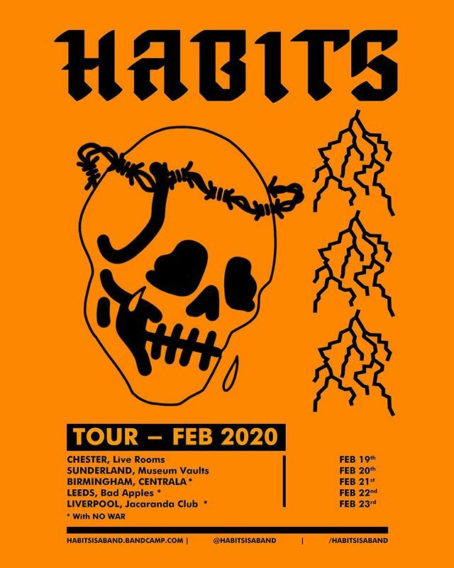 SHOWS THIS MONTH: 
the Dudley show has been cancelled, we will now be playing at Centrala in Birmingham, thanks to @blindedmediauk

In other news, this could be your last time to catch HABITS for a long while, Owen (drums) is leaving the band after this … ift.tt/3bdtZyb