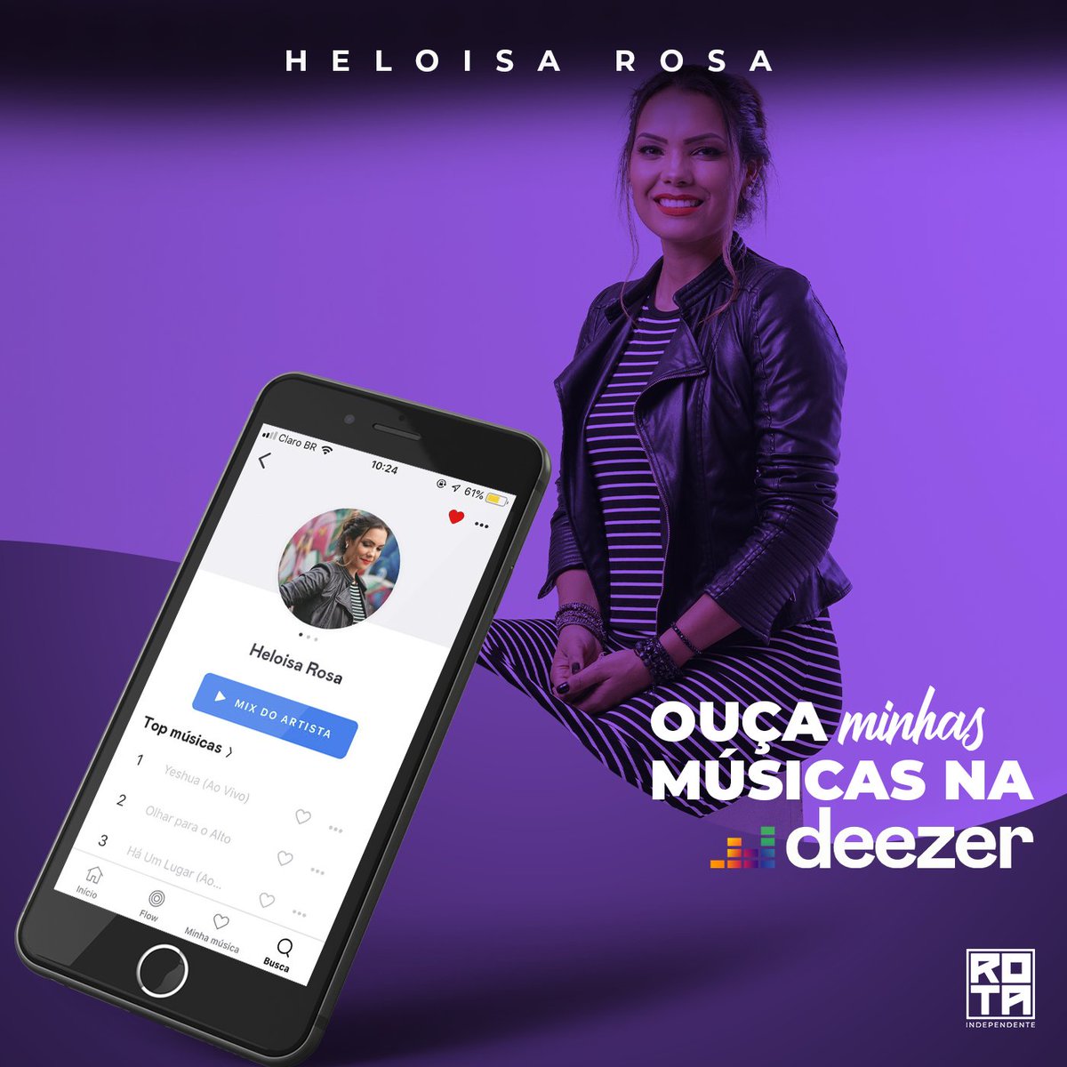 Siga a Cantora <a href="/heloisarosa/">Heloisa Rosa</a> nas
Plataformas Digitais!! Ouça ás músicas na Deezer 💜

#rotaindependente #music #plataformasdigitais #work #saopaulo #digital #somosorotaindependente #gospel #spotify #deezer #playlist