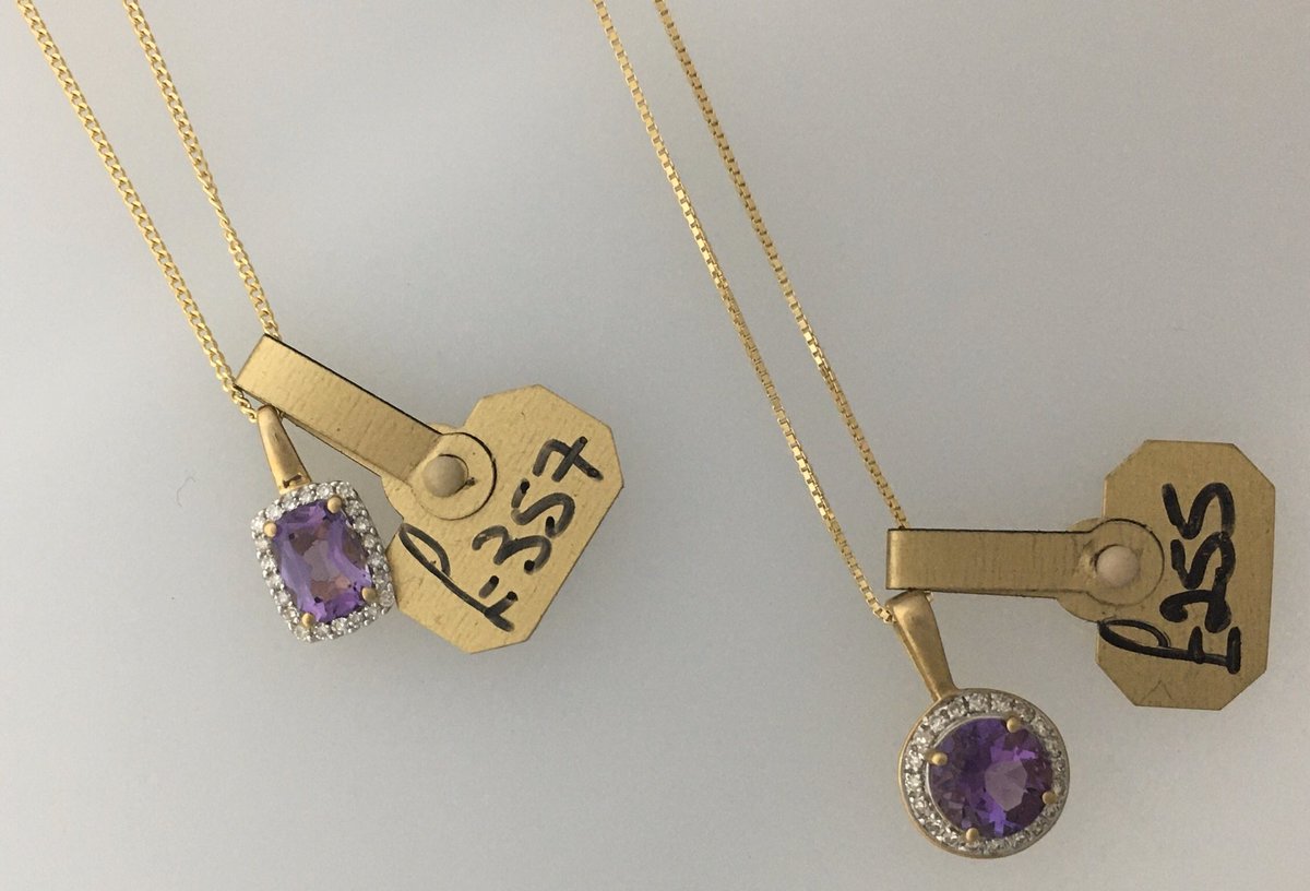 FarnhamBicester's tweet photo. #amethyst #gold &amp; #diamond #pendants. #silver &amp; matching items available https://t.co/QqDWx8Svn2