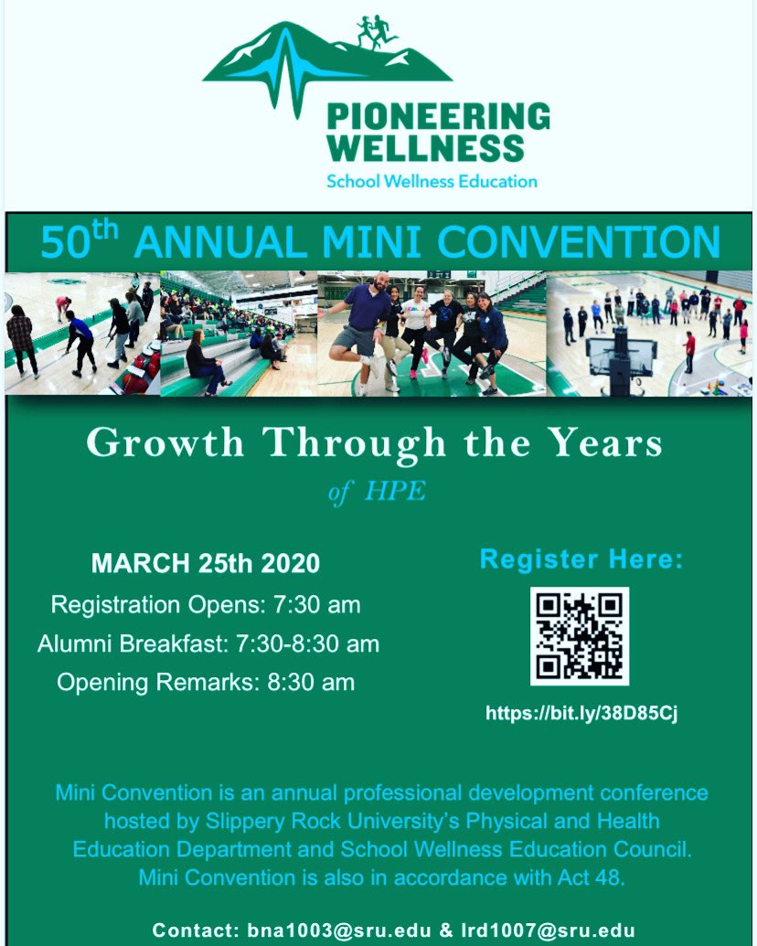In just 50 DAYS we celebrate 50 YEARS of excellence and the impact health &amp; physical educators have made on our world today. Join us on March 25th! Sign up using this link: psahperd.memberclicks.net/index.php?opti… or the QR code! We cannot WAIT to see you there!😁💚🏃🏻‍♀️🏃🏽@PSAHPERD