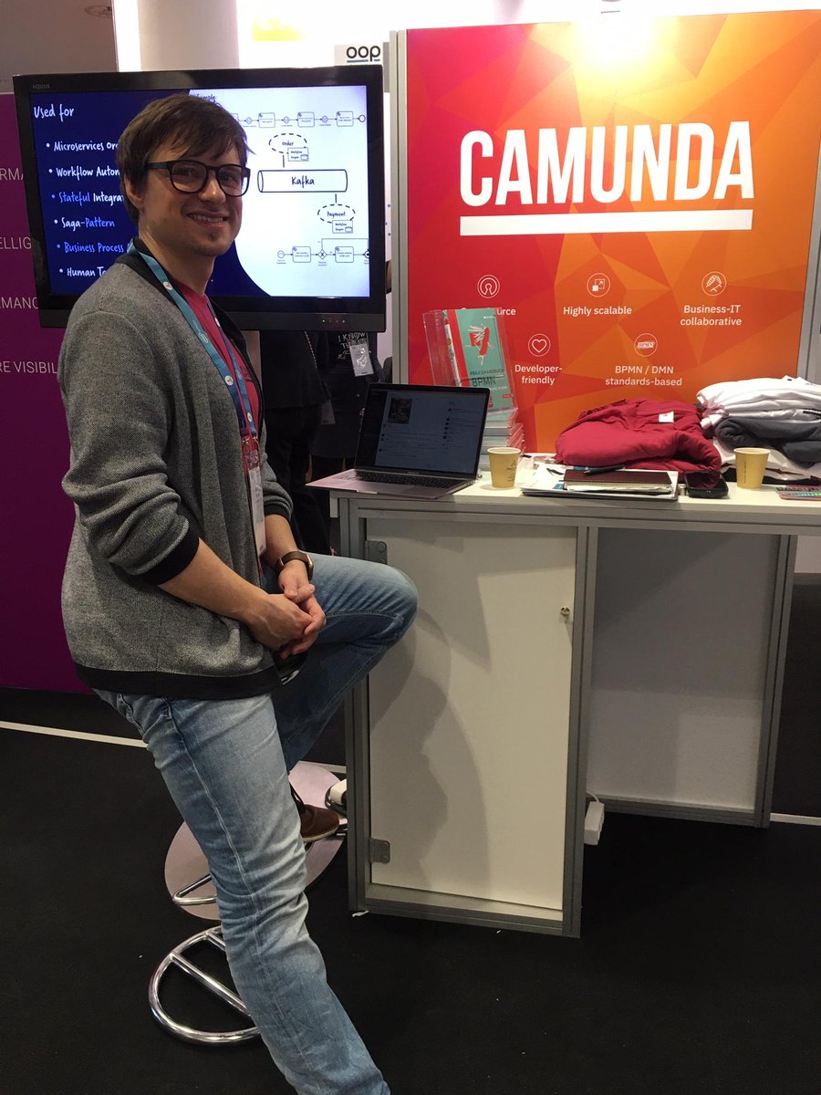 Meet our <a href="/Camunda/">Camunda</a> staff with Co-founder <a href="/berndruecker/">Bernd Ruecker</a> at <a href="/oop_conference/">OOP Konferenz</a> in Munich until February 6. We're located in the streaming arena at booth 2.14. See you there! #OOPmuc