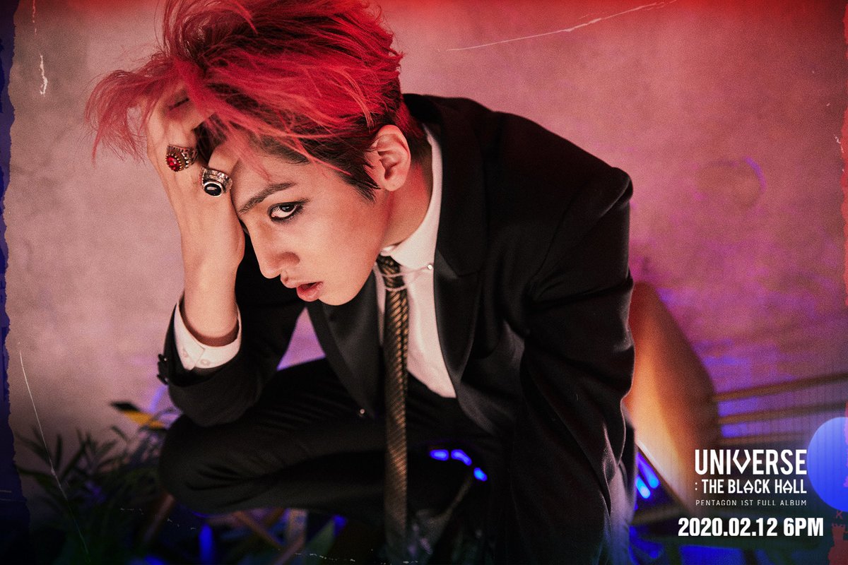 CUBE_PTG's tweet photo. #펜타곤 1st Full Album
[UNIVERSE : THE BLACK HALL]
Concept Image #2 🌌

2020.02.12. 18:00 (KST)

#PENTAGON #Comeback
#우석 #WOOSEOK
#UNIVERSE #THE_BLACK_HALL https://t.co/EAuynT9jS9