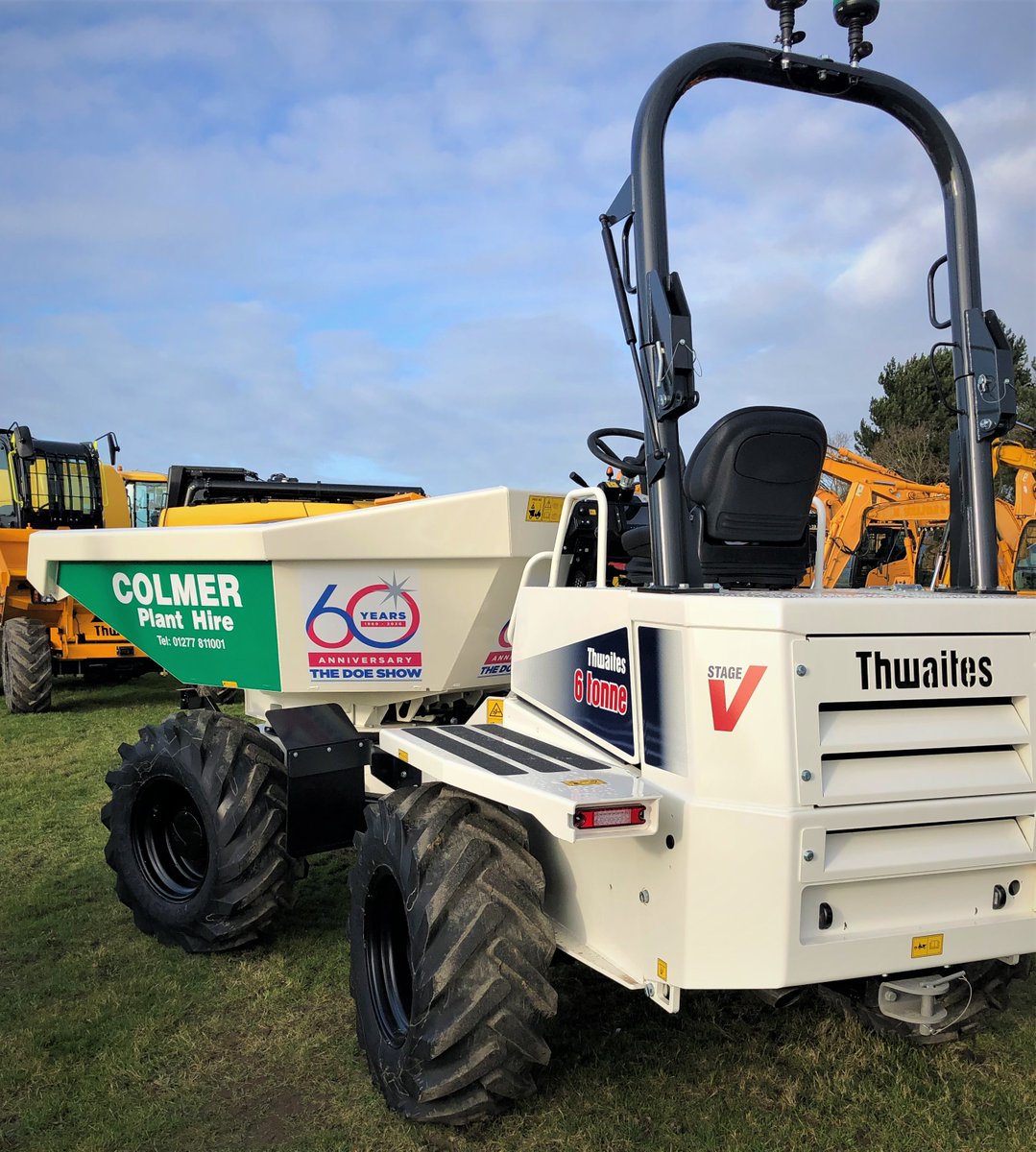 ThwaitesDumpers's tweet photo. It’s been a really enjoyable day over at the 60th anniversary #doeshow2020 with @ErnestDoeSons.
Take a look at this specially commissioned 6 tonne #StageV dumper sold to @colmerplant1.
#Planthire #Construction #Builttolast #Exclusivelydumpers #Bestresiduals https://t.co/spixolrUmP
