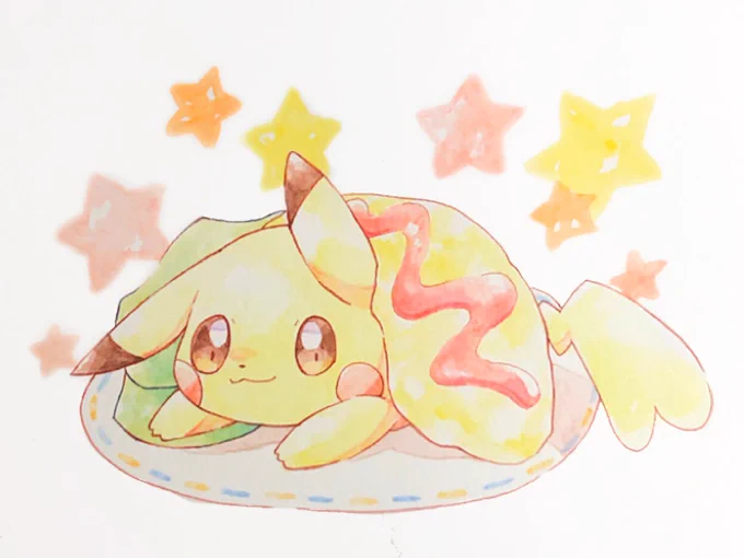 ピカチュウオムライス??
#ピカチュウの日 