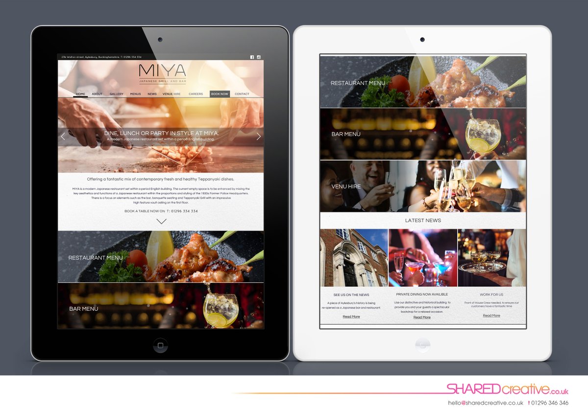 Designed the branding and website for #MIYA #Aylesbury, with fantastic fresh food along with the funky interiors makes this venue superb for a night out or a special occasion. Book a table via the website, it's quick and easy.miyarestaurant.co.uk/book-now/