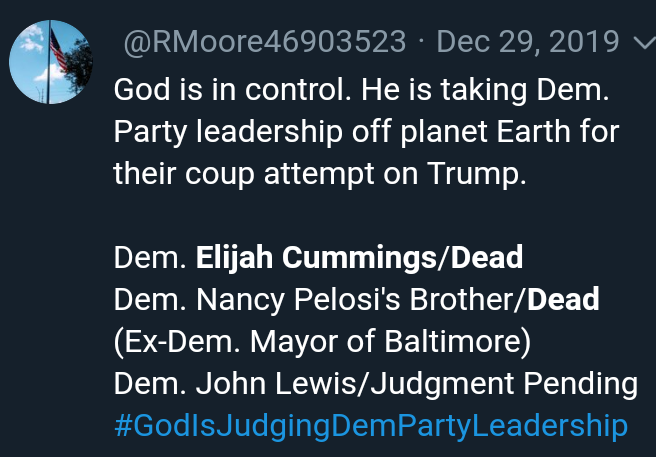 cabchrys's tweet photo. @JoeySalads I seem to recall the utter glee from many, many, many folks when Elijah Cummings got sick and then passed. We should be disgusted by this behavior and call it out no matter who does it. #HumanityOverParty https://t.co/rdv750Hzmx