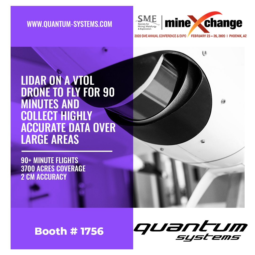 quantumdrones's tweet image. Need to collect high density lidar over large areas?  The Tron combined with the @YellowScan Surveyor Ultra has you covered.  Up to 3700 acres in a single flight. Stop by and see us in just under 3 weeks. #MineXchange @smecommunity   #dronesatwork #mining zurl.co/lEGH