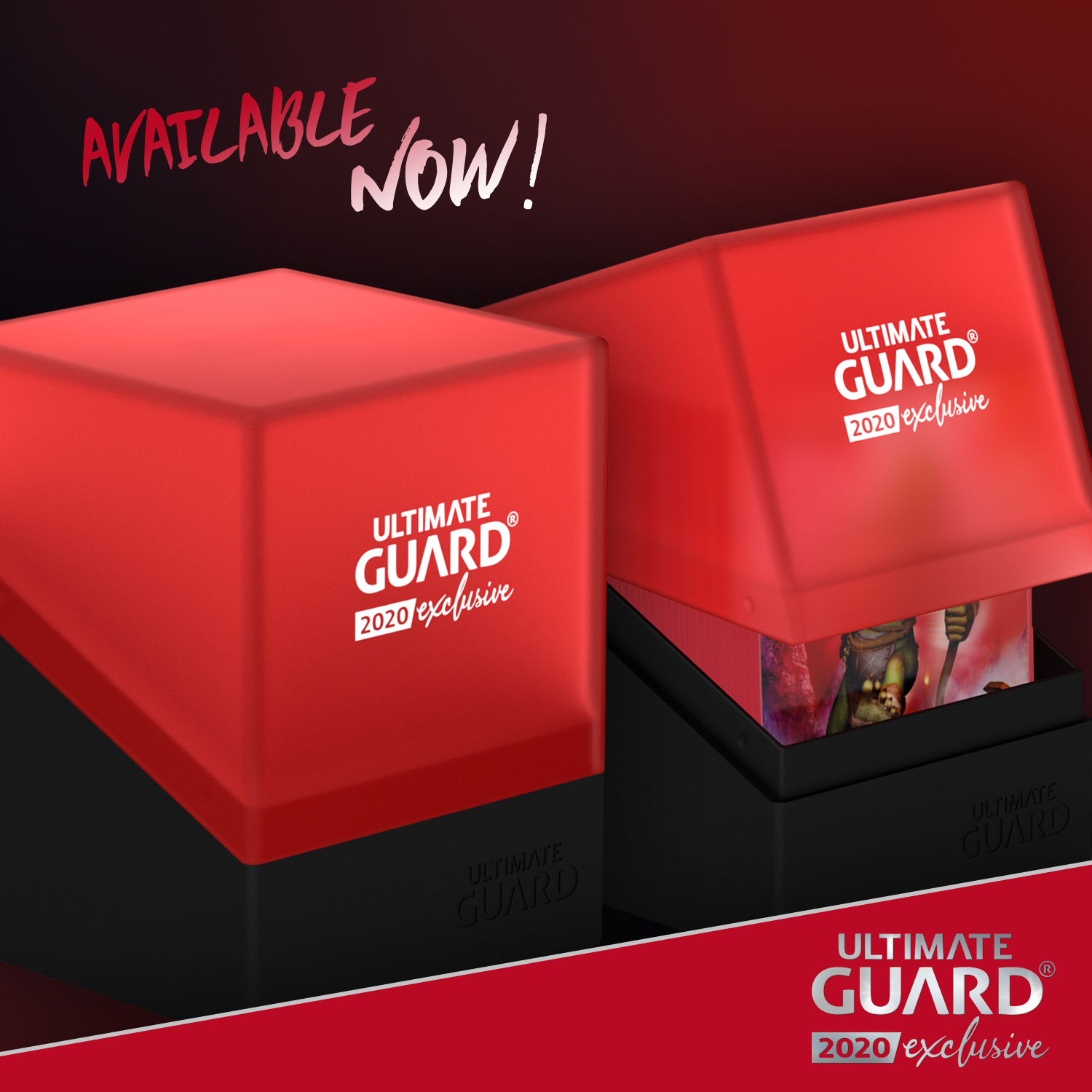 2020 Exclusive Red/Black New Ultimate Guard Deck Case 100+ Boulder 
