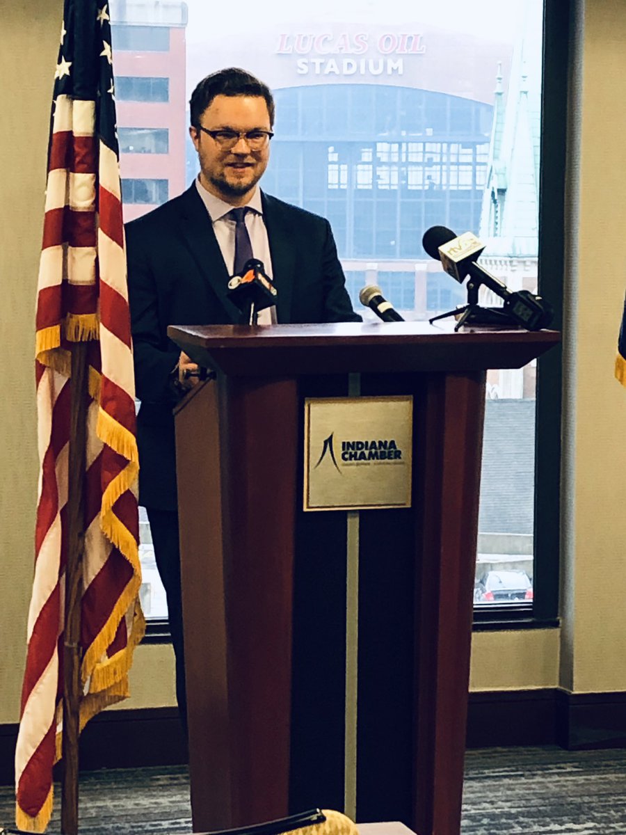 IndianaChamber's tweet photo. Today @WellnessIndiana is proud to announce that @WellnessIndiana is launching a partnership with @Centerstone to deliver that Workforce Investment Program model to ANY Indiana employer, says @MikeThibideau, #IndianaWorkforceRecovery director. https://t.co/NebdHP9jFw