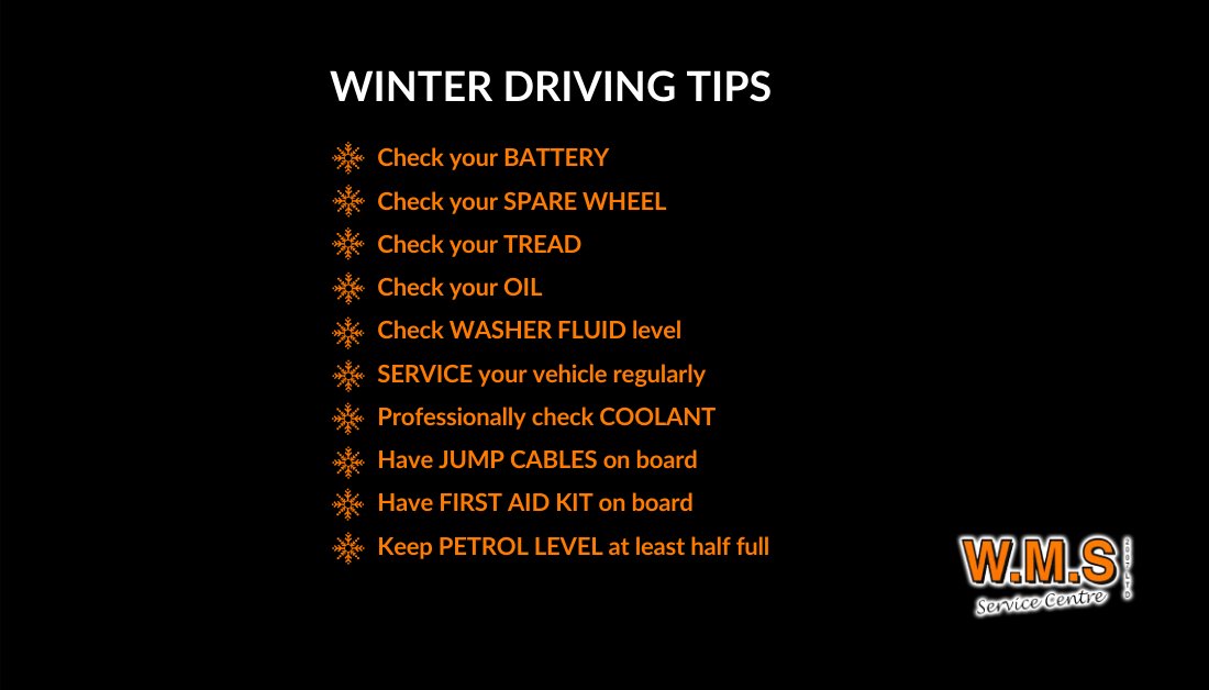 Here's our Top 10 Tips for Winter Driving...  #WMSGsy #Top10Tips #WinterDriving #DriveSafely