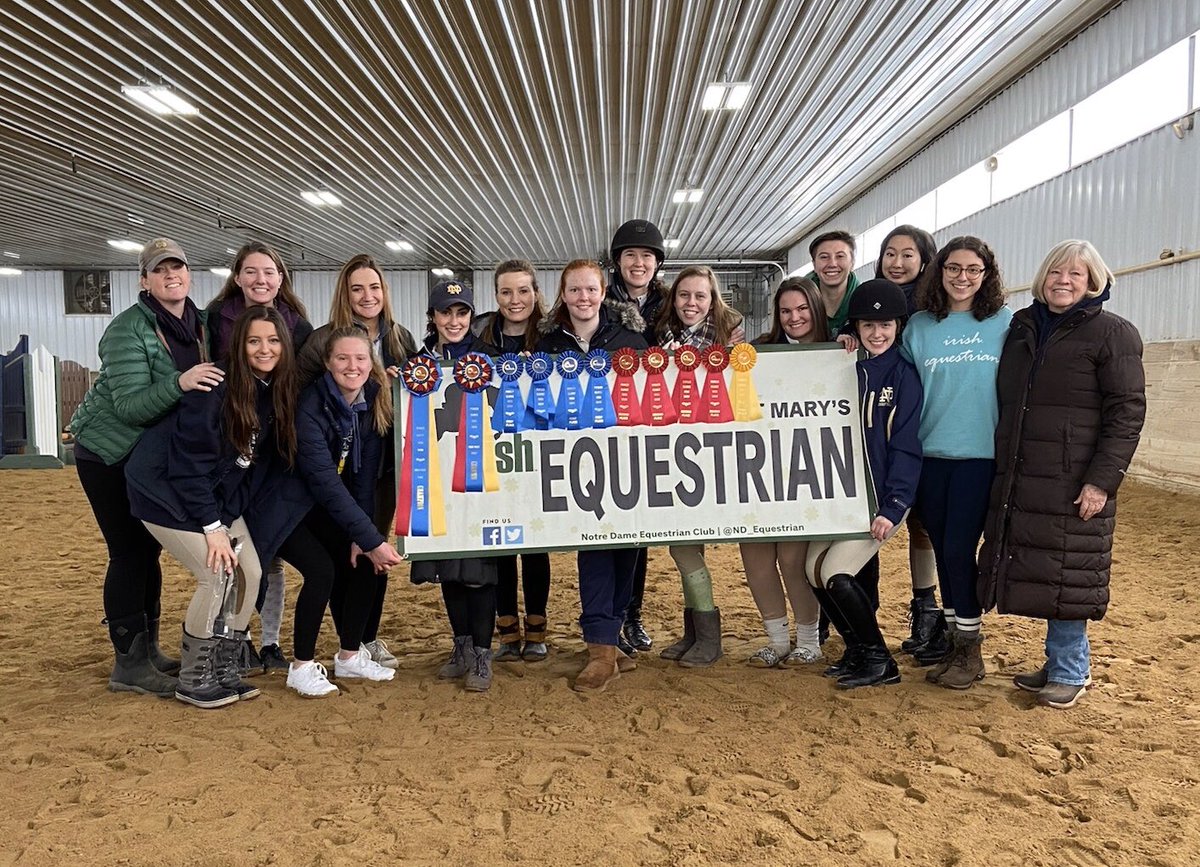 ND_Equestrian's tweet photo. REGIONAL HIGH POINT TEAM! Liv Goodwin was High Point Rider, and the team won High Point again Sunday! Congrats to Ella Bertrand on qualifying for regionals, Victoria Tsai for riding in her first IHSA show, and Emily Moll for winning Cacchione! See you in Texas! #rideihsa ☘️🏆 https://t.co/arALwmEcO3