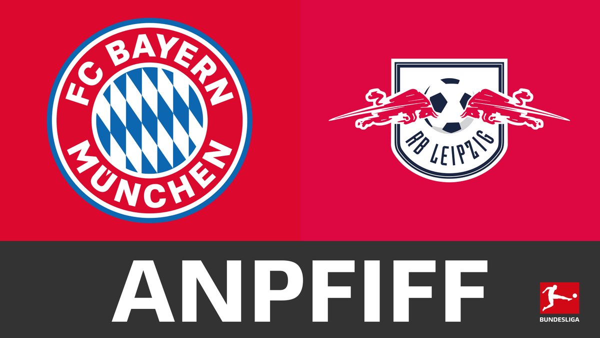 Bundesliga_DE's tweet photo. Das Beste zum Schluss: Im absoluten Topspiel geht es für Spitzenreiter @FCBayern gegen den direkten Verfolger @DieRotenBullen zur Sache. Verfolg jede Aktion bei #FCBRBL in unserem Liveticker 👉 https://t.co/KLtDazHjVi https://t.co/WtMor7lpTT