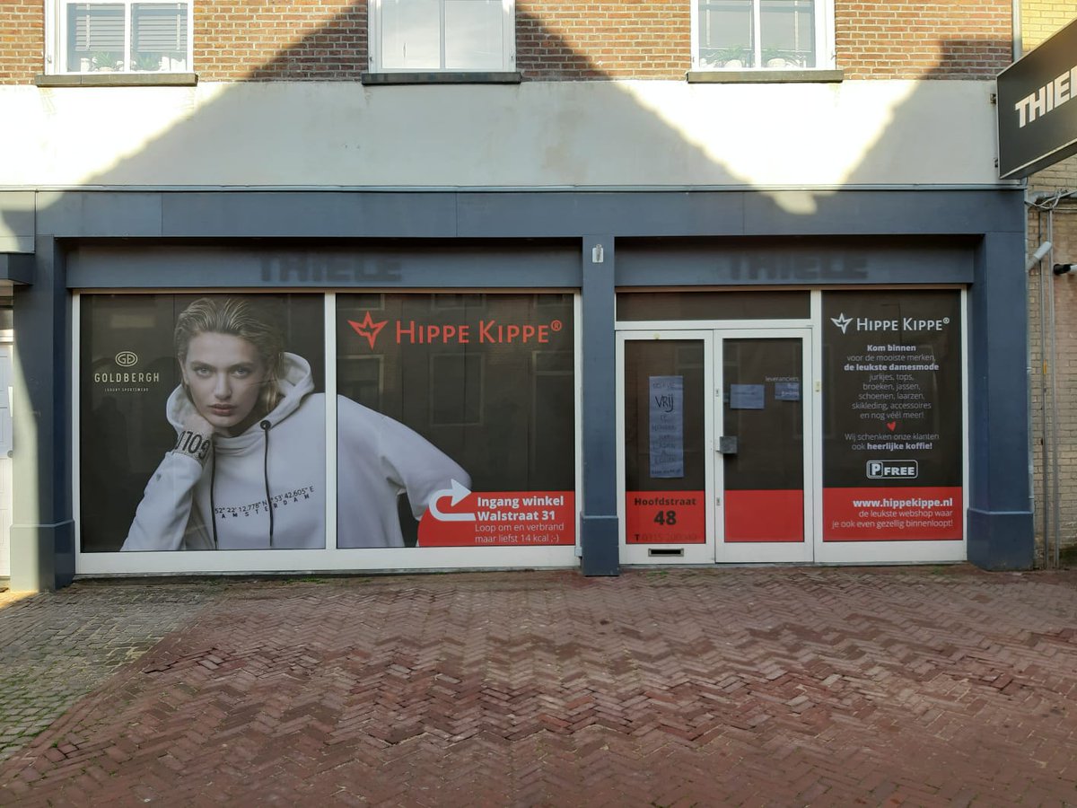 Recent heeft kledingwinkel <a href="/HippeKippe/">Hippe Kippe</a> in #Terborg haar deuren geopend. Aan de voorzijde plaatsten we onverlichte #gevelletters en aan de achterzijde brachten we een #raambelettering aan op het nieuwe pand. Ook op zoek naar passende gevelreclame? Kijk op gevelreclame.nl