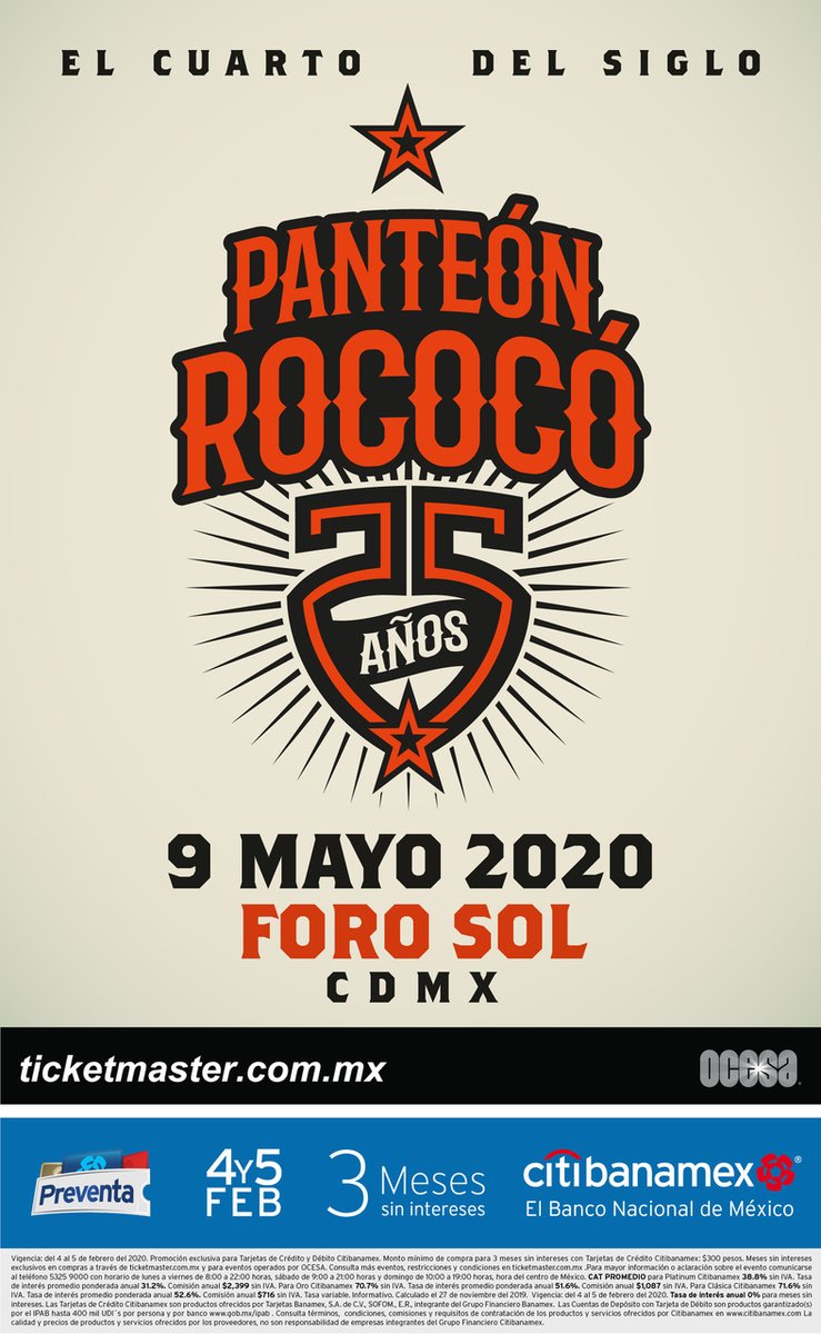 RococoTweets's tweet photo. ¡Ya están disponibles los boletos para El Cuarto del Siglo! 

La celebración donde queremos tenerlos a todos. 

9 de Mayo
Foro Sol, CDMX

Preventa: 4 y 5 FEB
Público general: 6 FEB 

Info👇☠️
https://t.co/sjHuTBhzxX https://t.co/9OgMO2EqJy