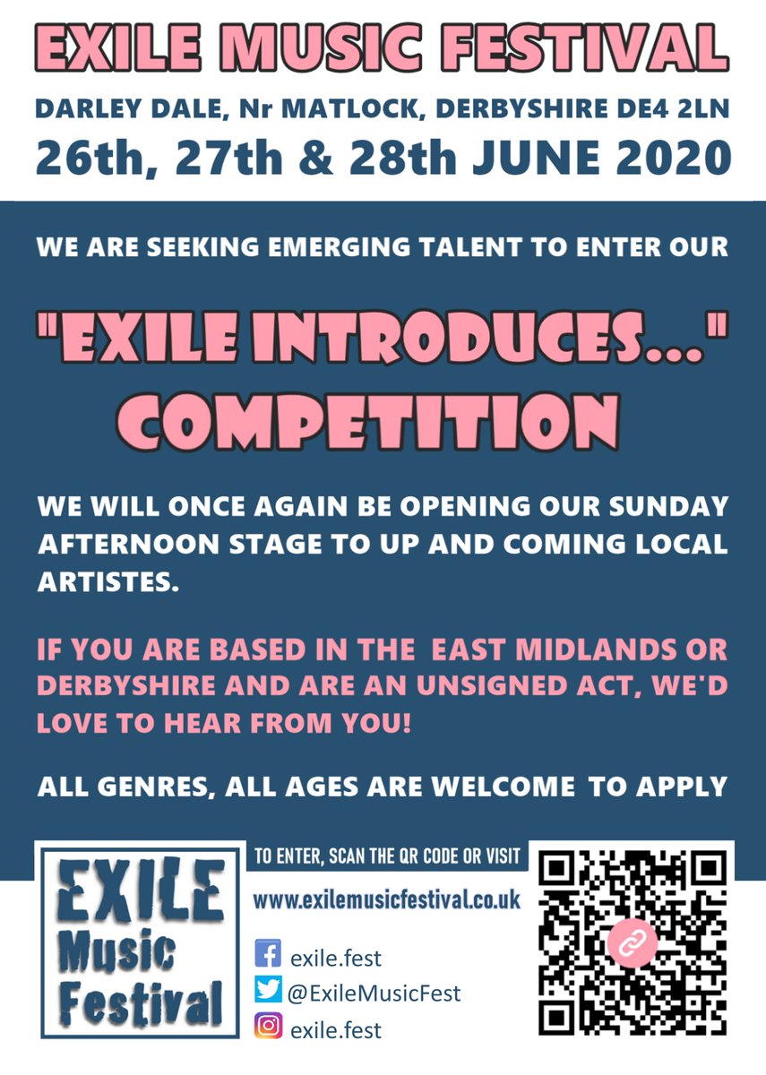 It's that time of year again! We'd love you to enter our competition 👇👇👇 
#exileintroduces