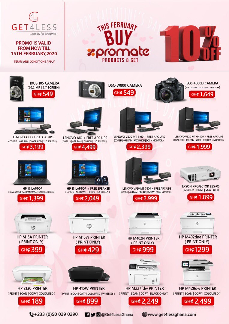 PriscillaAgana1's tweet photo. Companies Corporate Institutions order these items at a promotional prices
Visit any of our showrooms or our online store to make your purchase now...!!!
#Get4Less
#QualityForBestPrice
#Get4LessFebruaryPromo
@Get4LessGhana https://t.co/7mOa6k94Tm