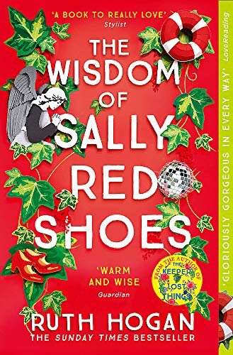 The wisdom of sally red shoes front cover. Red background with white writing