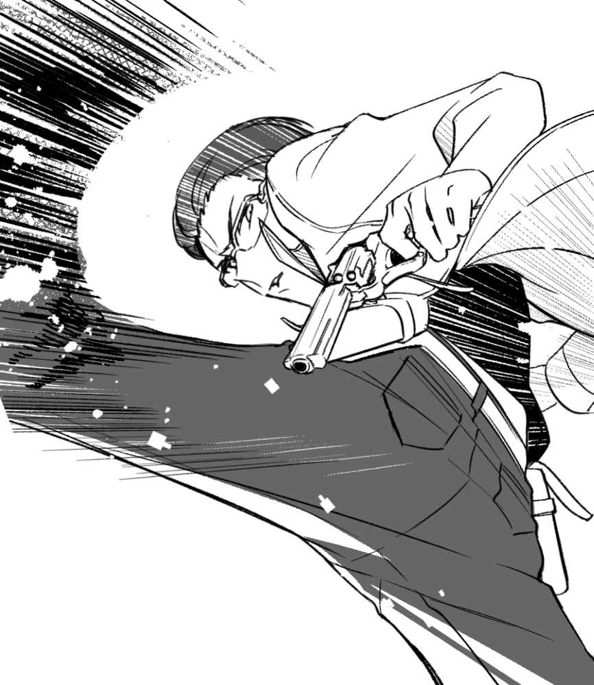 弓場ちゃんのヤクザキックがランク戦にそぐわないくらい物理攻撃してて最高だった。という絵。 
