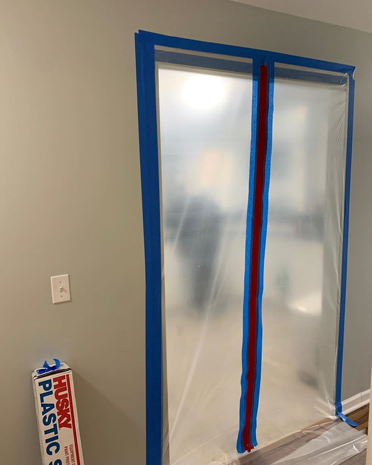 Adamsfloodednow's tweet photo. Why do companies set a plastic barrier❓
We call it containment. It prevents dust and other contaminants from spreading to non-affected areas of the home❗️❗️
Taking care of homes &amp; businesses in a time of chaos is what we do.
Call  24/7 for any emergency service!!!
888-436-2260 https://t.co/APopq9ympk