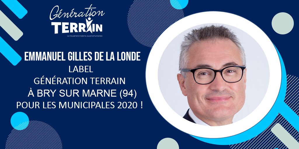 GeneTerrain's tweet photo. Emmanuel GILLES DE LA LONDE a reçu le label @GeneTerrain à Bry sur Marne (94) pour les élections municipales des 15 et 22 mars 2020 ! #GénérationTerrain #Municipales2020 @AgirBry https://t.co/YF8VIzFVol