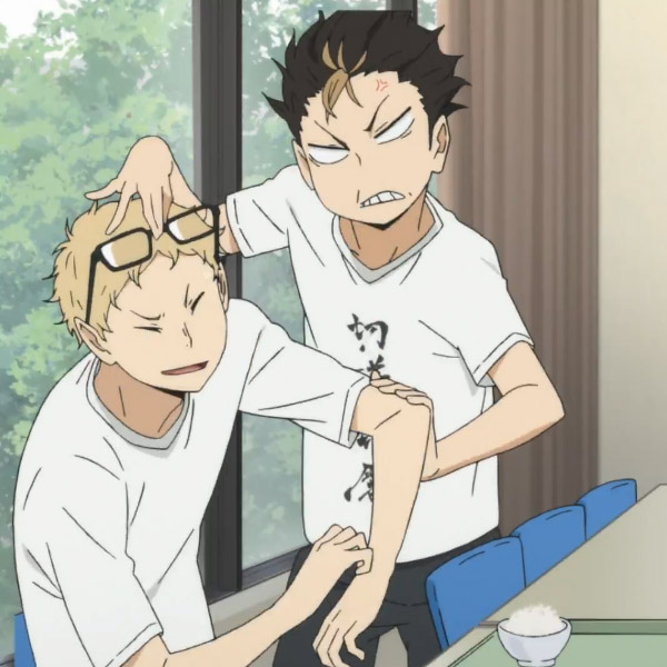 Nishinoya with Hinata Vs Tsukishima