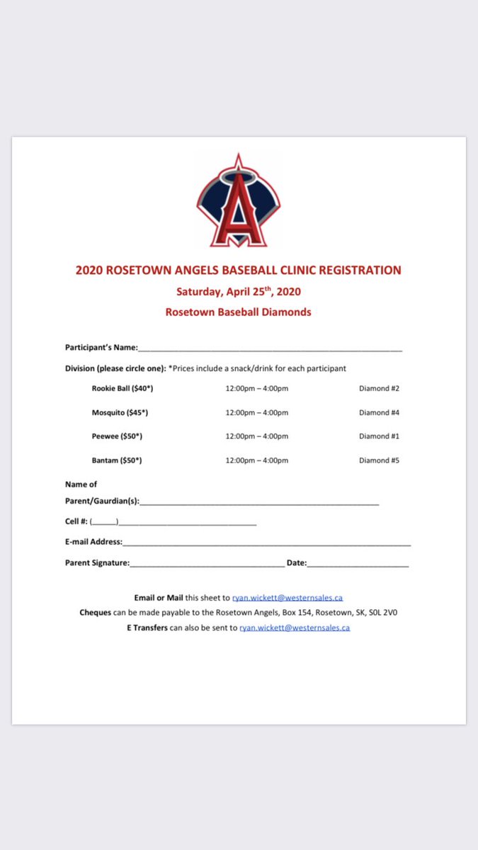 REMINDER: Ball registration and Angels Camp Registration for all ages TODAY at the AGT Arena from 4PM-8:30PM