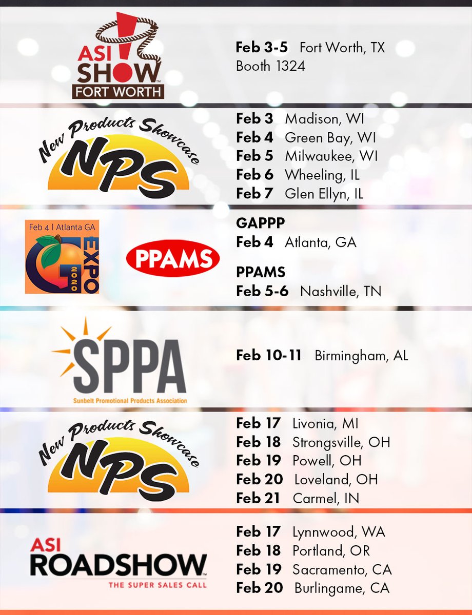 FieldsMfg's tweet photo. Our busy February Trade Show calendar is up! https://t.co/4jjo3uEoAv