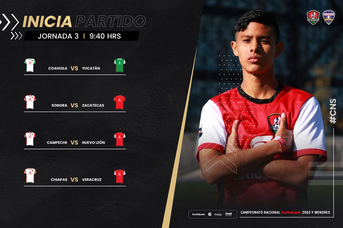 SectorAmateur's tweet photo. #CNS l ‼ #SAmAlMomento
⚽| JORNADA 3️⃣
⏰l 9:40 hrs
#DondeNaceLaPasión #FMFPorNuestroFútbol @ScotiabankMX @ScotiabankFC @gatorademex @epura https://t.co/ZSEdIk1Ne6