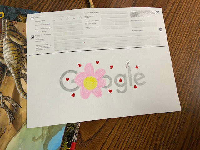 TaylorRicker1's tweet photo. Check out Jefferson’s Media Specialist, Ms. Williams, and her students’ artwork for Doodle for Google contest! https://t.co/HxgRP19s6S