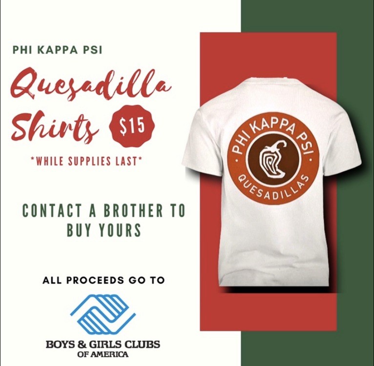 PhiPsiQuesa's tweet photo. Buy your quesadilla shirts now!! $15, contact a brother to get yours! https://t.co/dpZXOldvma