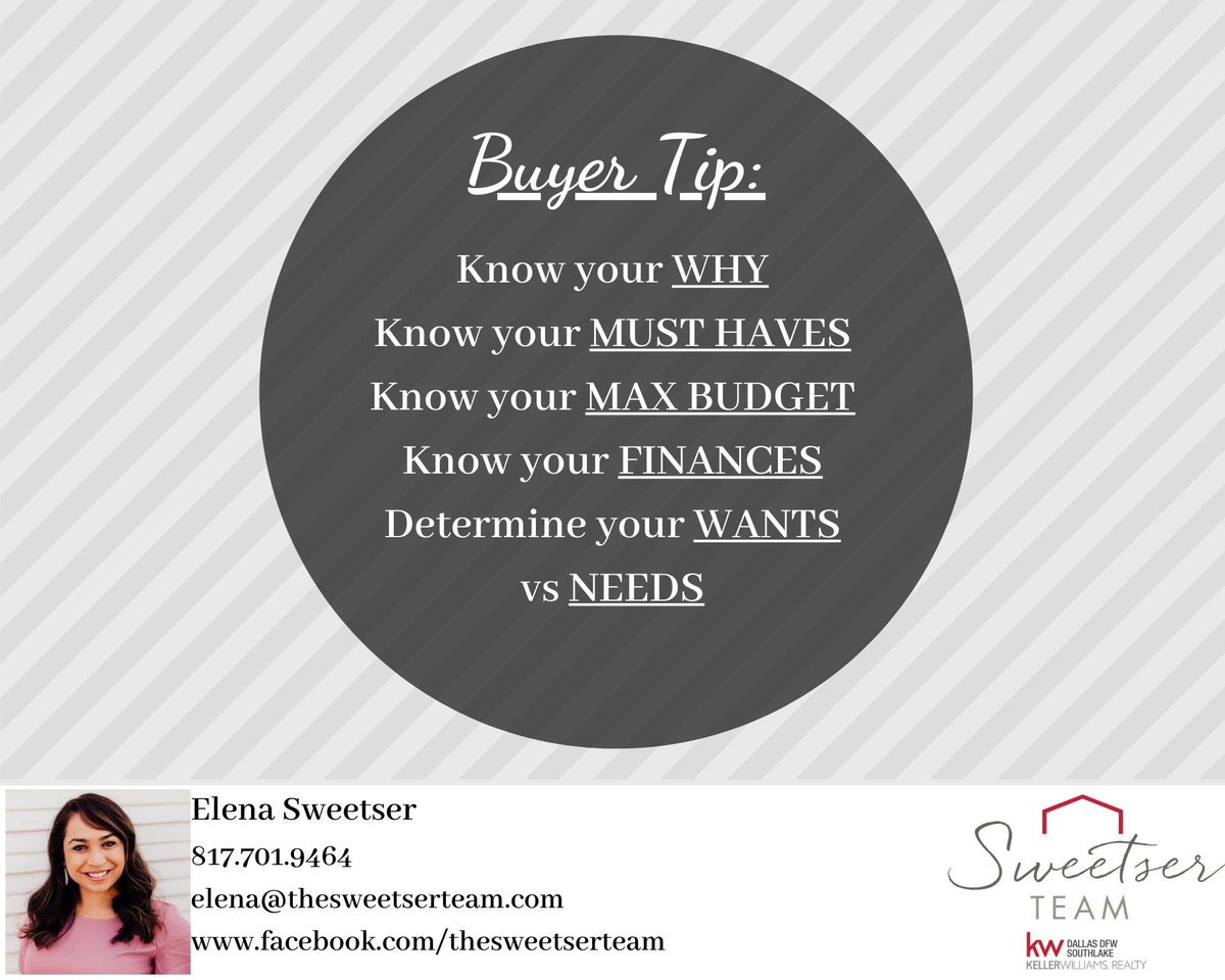 SweetserTeam's tweet photo. #tiptuesday Contact Elena today for a FREE consultation! #homebuyer #realtor #realestate https://t.co/iQ5cSXqHmu