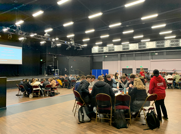 Students from St John Rigby and Cardinal Newman colleges visit the University of Central Lancashire for a Higher and Degree Apprenticeship event. 